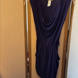 Misope Elegant Purple Draped junior Dress small